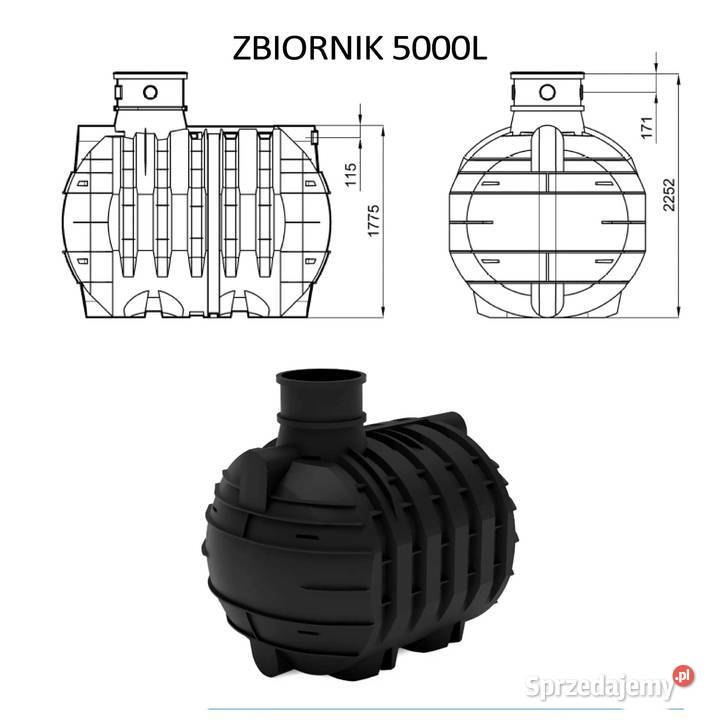 ZBIORNIK NA DESZCZÓWKĘ PEHD 5000L MOCNY Wrocław
