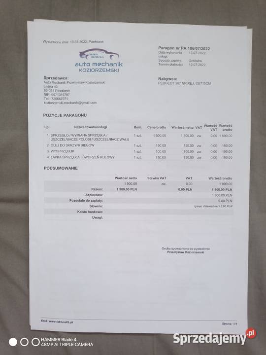 Peugeot 307 Solec Kujawski sprzedam