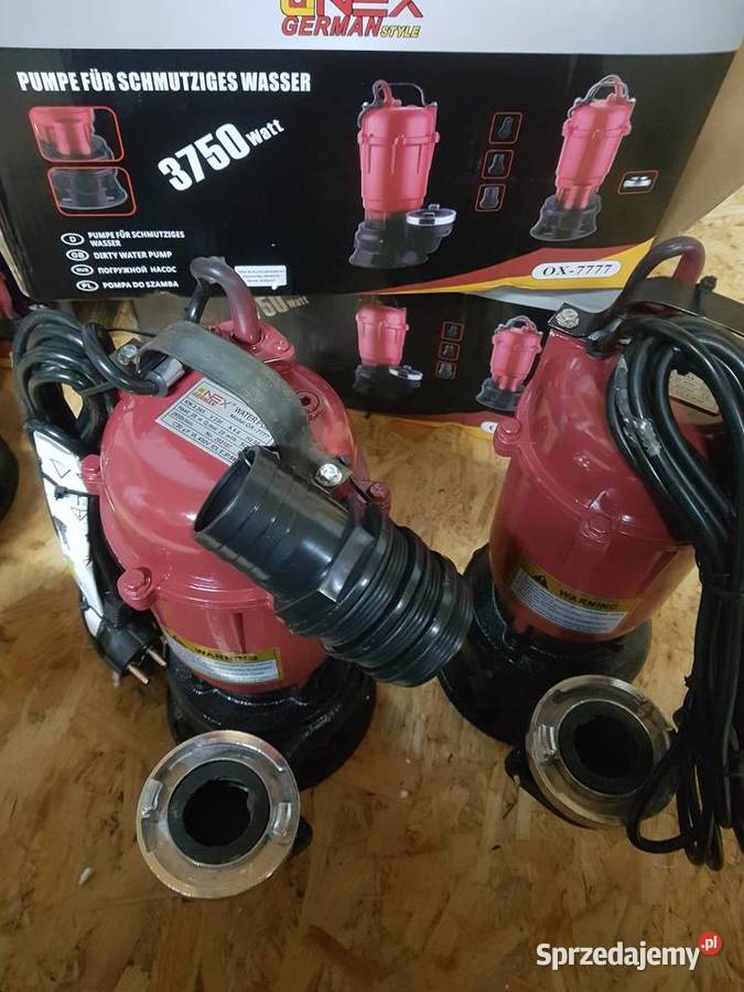 POMPA DO SZAMBA Z ROZDRABNIACZEM OX7777 3750 w Głogowa