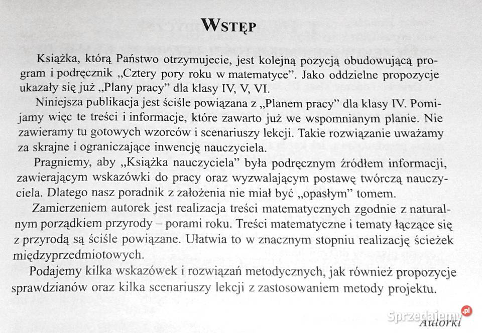 Cztery pory roku w matematyce kl 4 Kołek Longina lubelskie Chełm