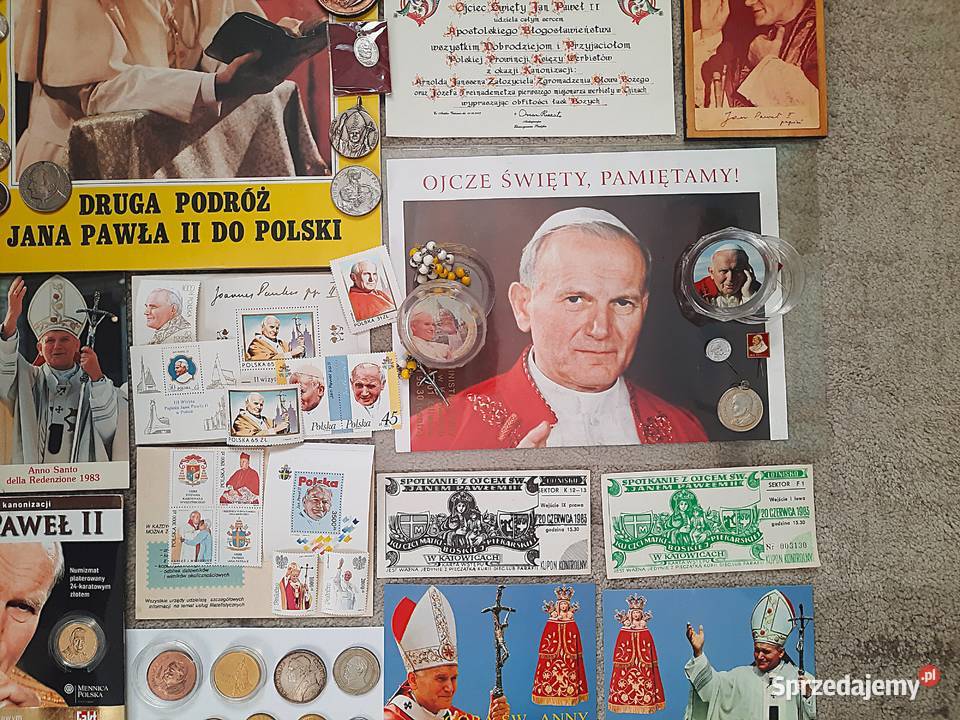 Medaliki Różańce i inne pamiątki Jan Paweł II