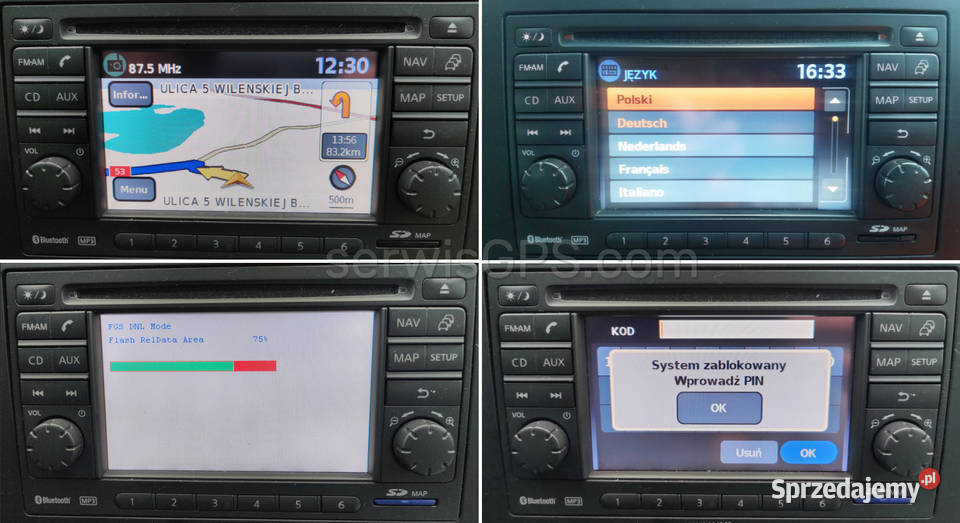 Polskie menu lektor Nissan Qashqai Juke Mapa Olsztyn sprzedam
