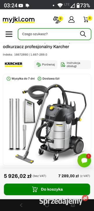 Odkurzacz przemysłowy Karcher NT 752 tact 2 ME Jaworzno sprzedam