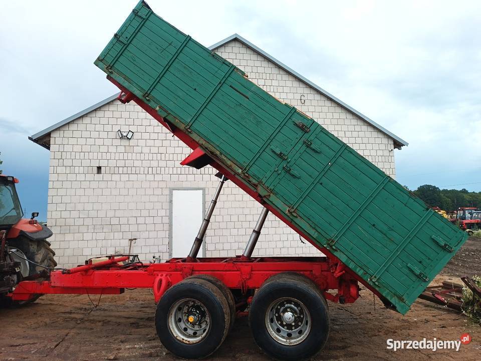 Przyczepa wywrotka 12t tandem na 3 strony koła Maszyny rolnicze