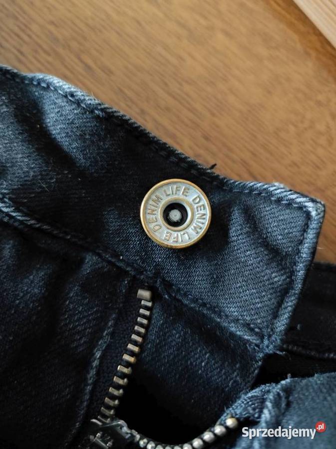 spodnie z dziurami poszarpane Denim Live modne Kielce sprzedam