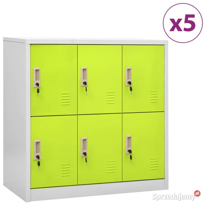 Szafki zamykane 5 jasnoszarozielone 90x45x925 Pozostałe mazowieckie Warszawa