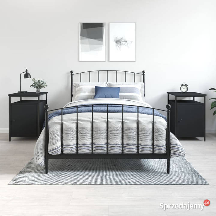 Szafki nocne 2 czarne 40x42x60 WM825864 Warszawa