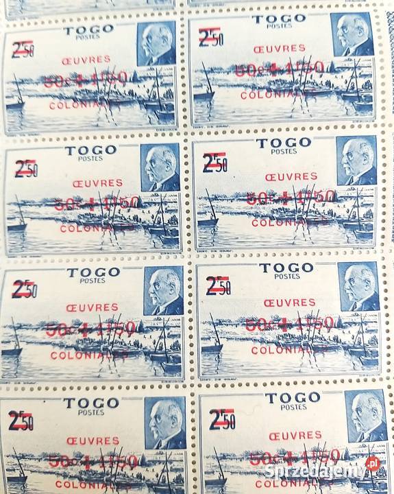 Znaczek Togo rzeka Mono kolonie francuskie Vichy
