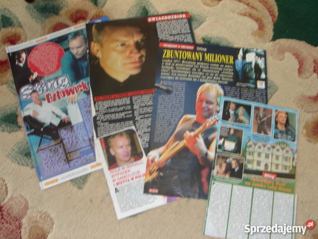 Sting materiały prasowe sprzedam Kraków
