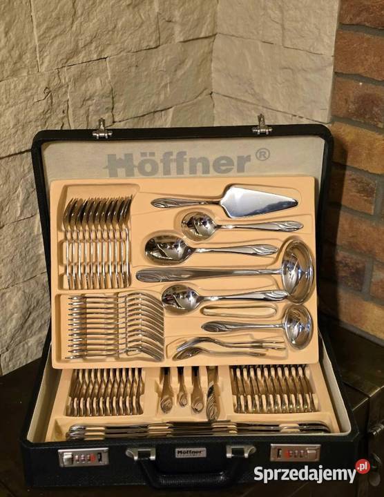299 Walizka czarna sztućce Hoffner 72 elementy Zabrze