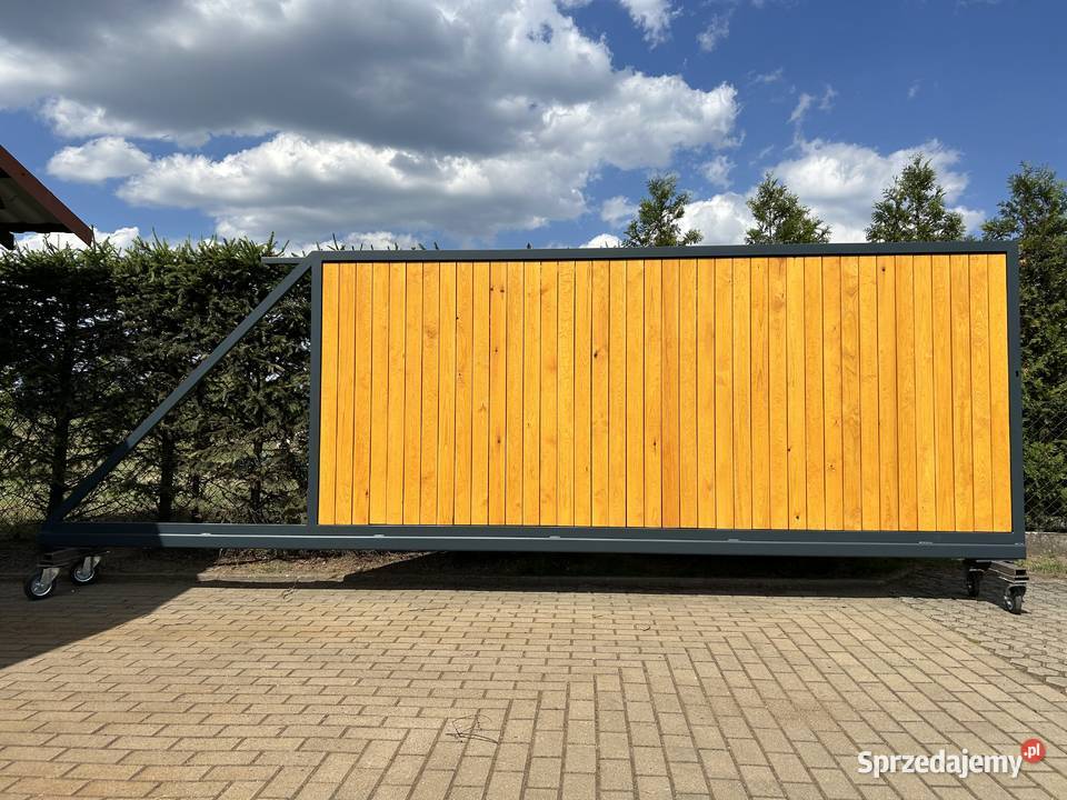 4m Brama przesuwna drewniana drewno metal Gorzów Wielkopolski
