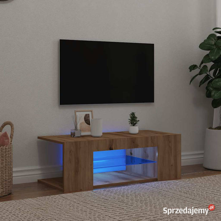 Szafka pod TV z oświetleniem LED dąb artisan mazowieckie Warszawa sprzedam