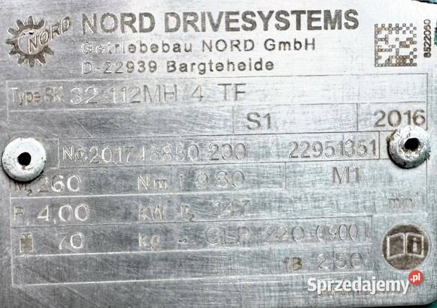 Pompa śrubowa ślimakowa spożywcza Netzsch NE 69 Błonie