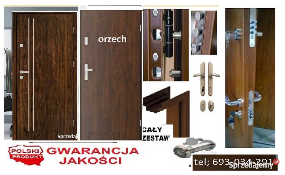 Drzwi z montażem zewnętrzne wejściowe ręki Sosnowiec