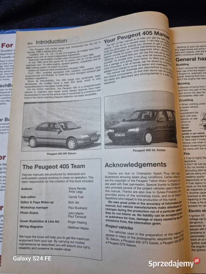 Ksiązka Peugeot 405 Białystok
