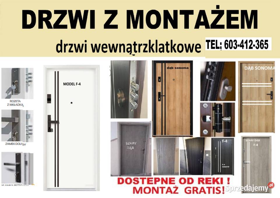 Drzwi zewnętrzne drewniane i metalowe OCIEPLONE Drzwi zewnętrzne Piotrków Trybunalski