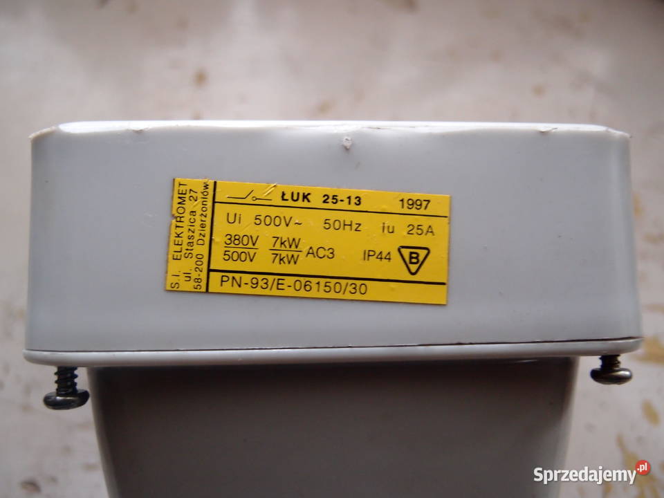 Łącznik krzywkowy ŁUK 1642 Łącznik krzywkowy 25A Łódź