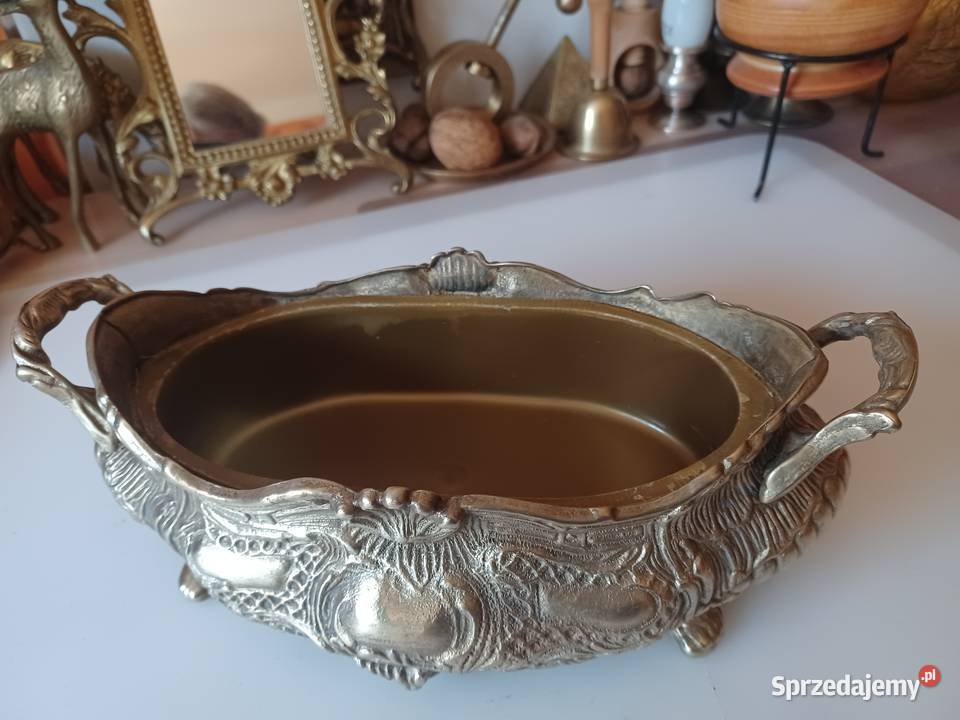 Piękna mosiężna żardiniera Poznań