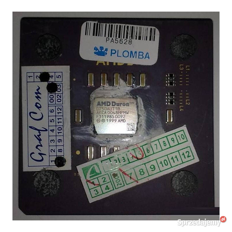 Procesor AMD Duron D750 AUT 1B Inne AMD Poznań sprzedam