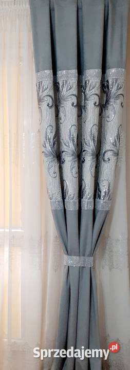 Zasłony welurowe szare Mława