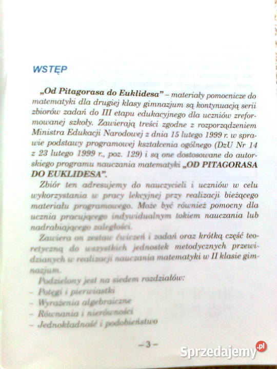 Pitagorasa do Euklidesa W Łęska S Łęski mazowieckie Warszawa