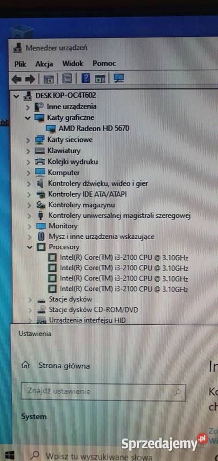 Komputer HP Pro 3500 MT i321004GB250Radeon HD Nagrywarka DVD