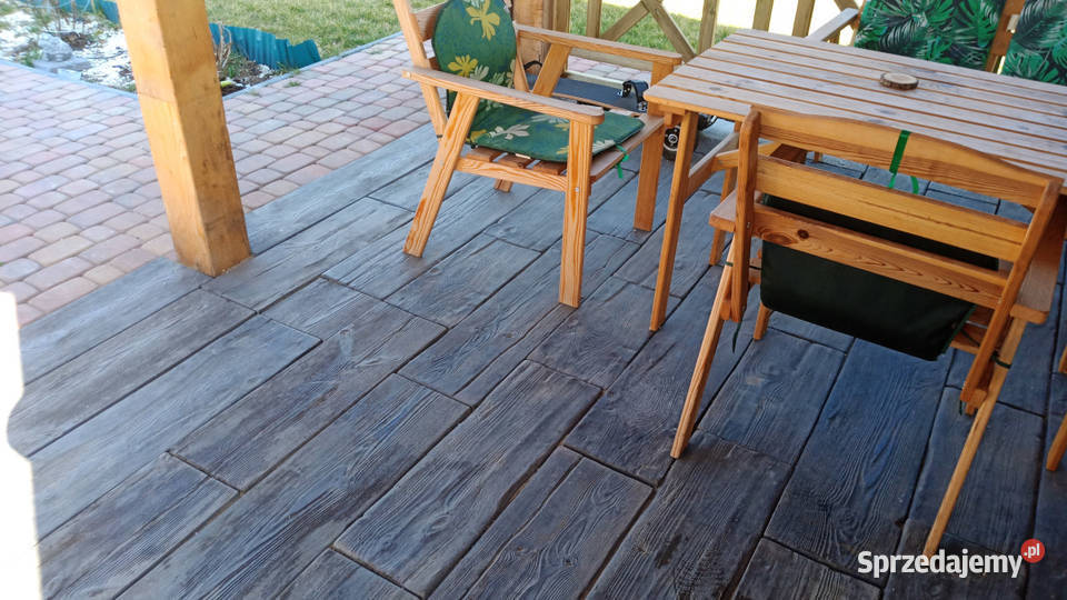Deski Betonowe Płyta Tarasowa Betonowe Drewno wielkopolskie
