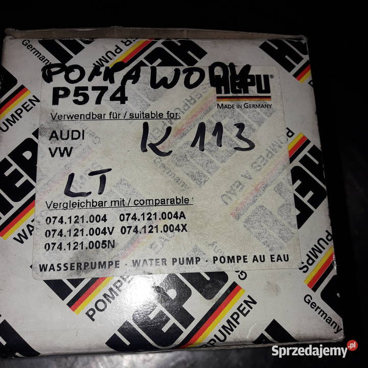 Pompa Wody VW śląskie Częstochowa sprzedam