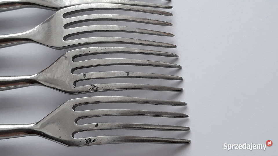 Widelce obiadowe 5 BAKELIT sztućce PRL śląskie Dąbrowa Górnicza