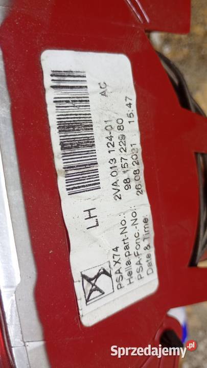 CITROEN DS7 LAMPA LEWA LEWY TYŁ 9815722980 Udrzynek