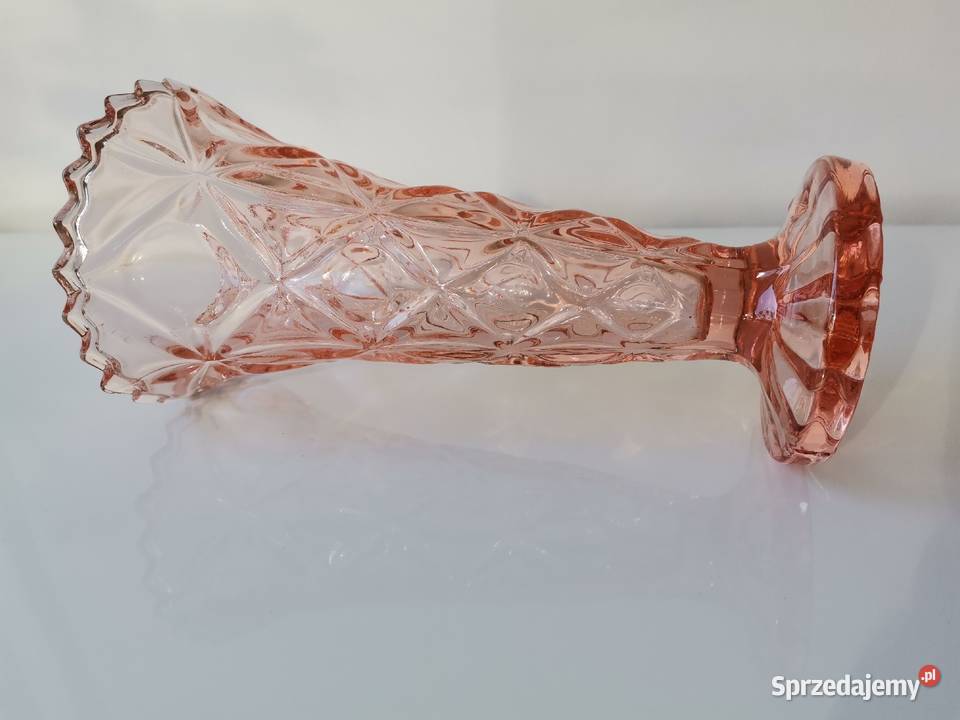 Stary różowy wazon szkło Art Deco Katowice sprzedam