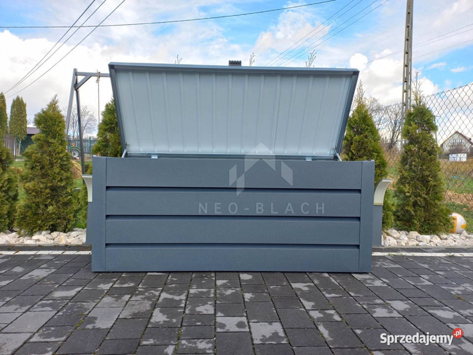 Skrzynia ogrodowa metalowa kufer 150x60x70 Pozostałe Chełm
