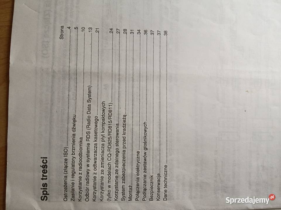 Katalogi folder radia samochodowe elektronika Pozostałe śląskie