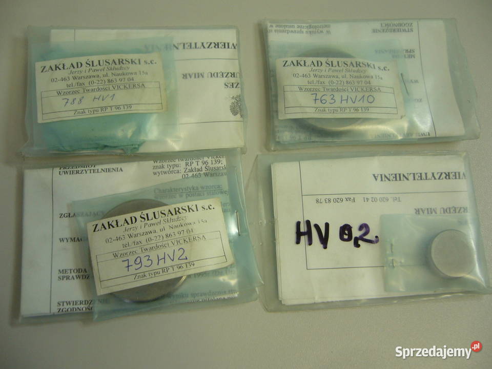 Wzorzec twardości HV Warszawa sprzedam