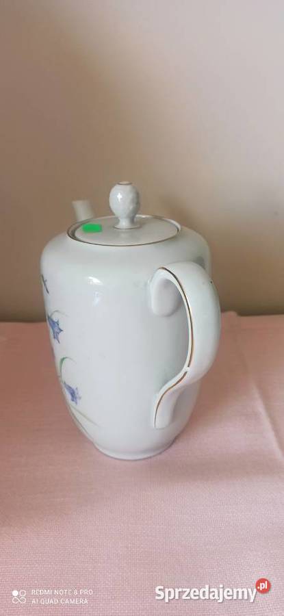 Dzbanek do kawy Rosenthal Helena1941 r Fiołki Porcelana i szkło Gdańsk