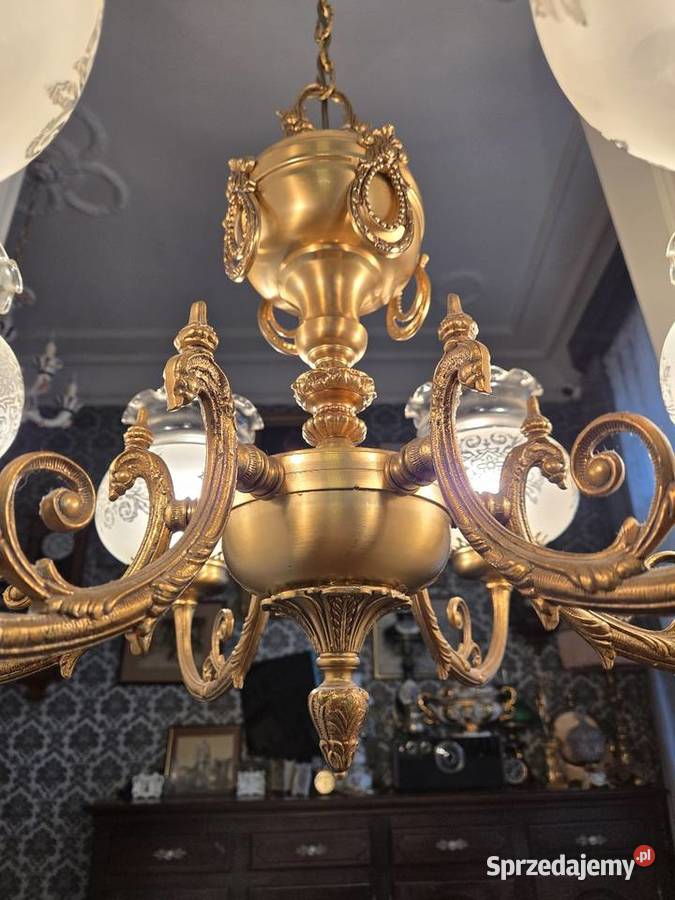 Duży Mosiężny Żyrandol Pałacowy Lampa wisząca do Lampy wiszące