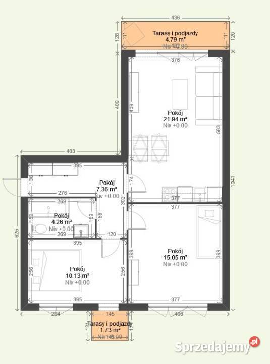 Mieszkanie 5813m2 3pokojowe Lublin 58.13m2