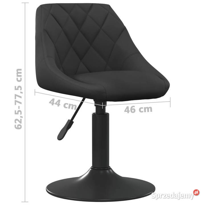 Krzesło stołowe czarne obite aksamitem WM3088810 Warszawa