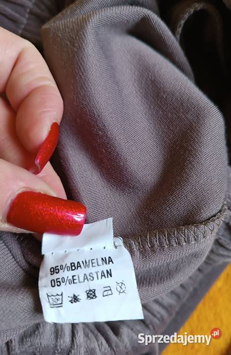 Dres fango komplet welurowy bawełna brązowy/beżowy śląskie Cieszyn sprzedam