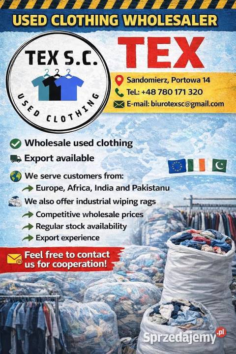 ODZIEŻ UŻYWANA HURTOWNIA TEX SANDOMIERZ
