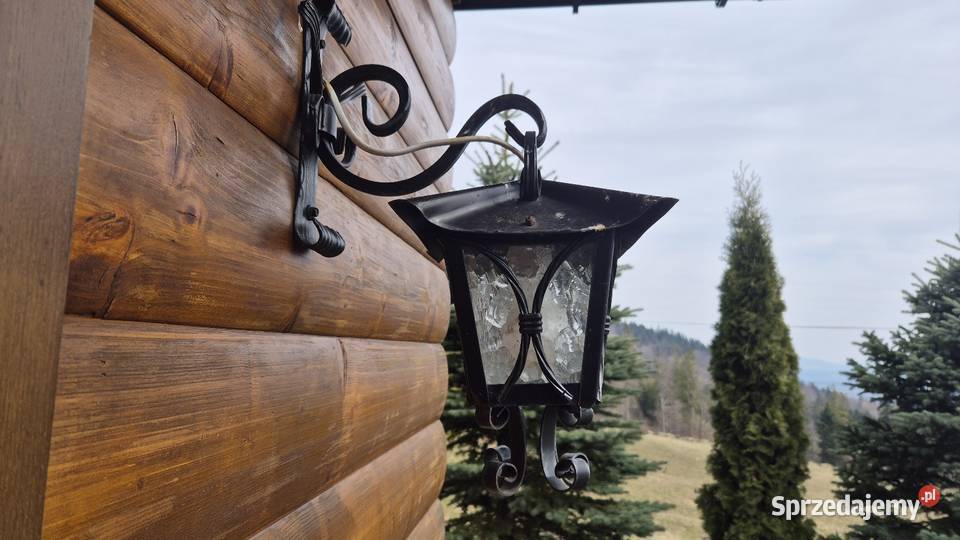 Kinkiet wiszący kuta lampa na taras lampa Wadowice