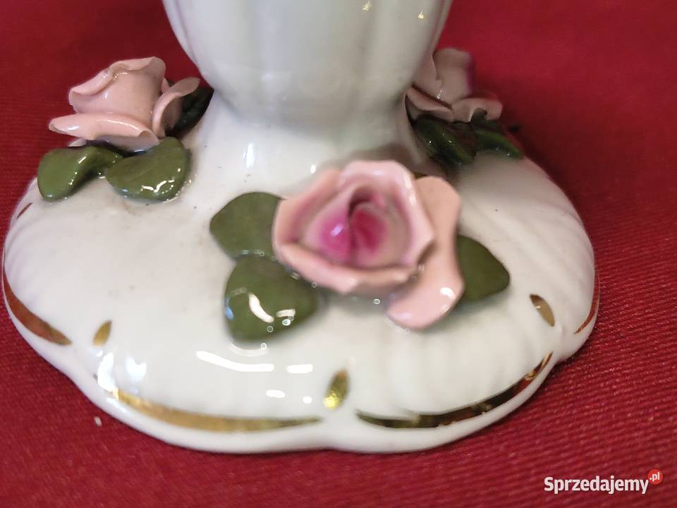 Porcelanowe świeczniki vintage Niemcy handarbeit Antyki, Sztuka, Kolekcje sprzedam