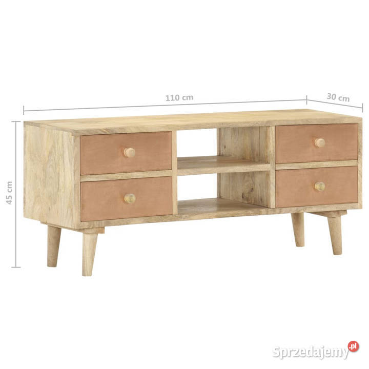 Szafka pod telewizor 110x30x45 lite drewno mango Dom i Ogród Warszawa
