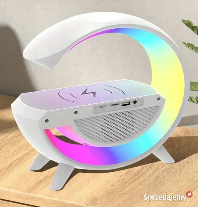 Lampka LED KOLOROWE Ładowarka Głośnik RGB RADIO Czarnków