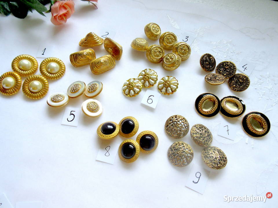 Guziki ozdobne metalowe podkarpackie