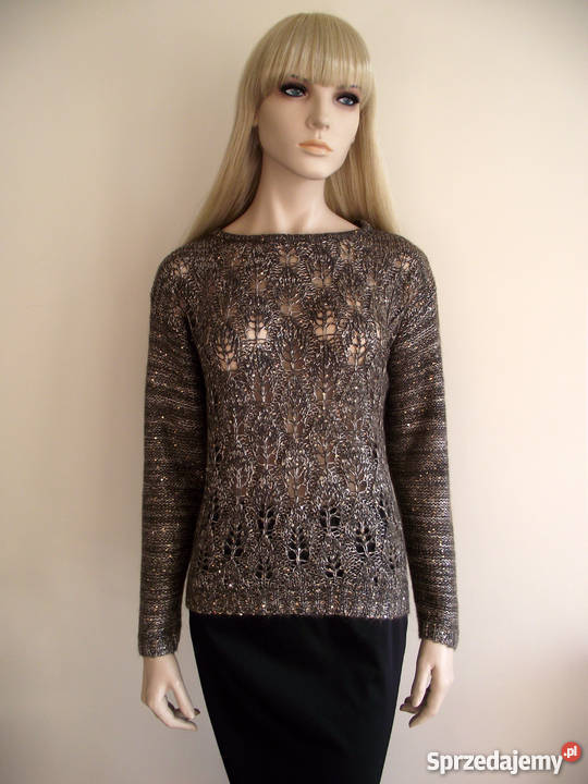 Piękny ażurowy sweter sweterek Rocha John Rocha