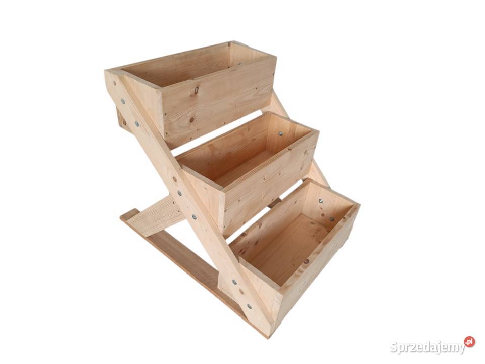 Kwietnik kaskadowy 70x54x595 surowe drewno