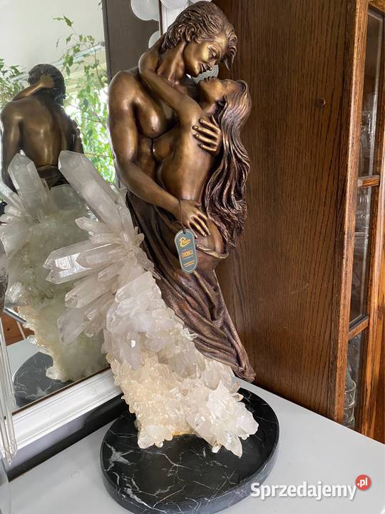 Ogromna Rzeźba z brązu kryształ górski