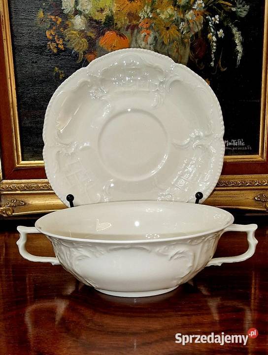 Rosenthal Sanssouci 4 bulionowki z podstawkami Sadurki