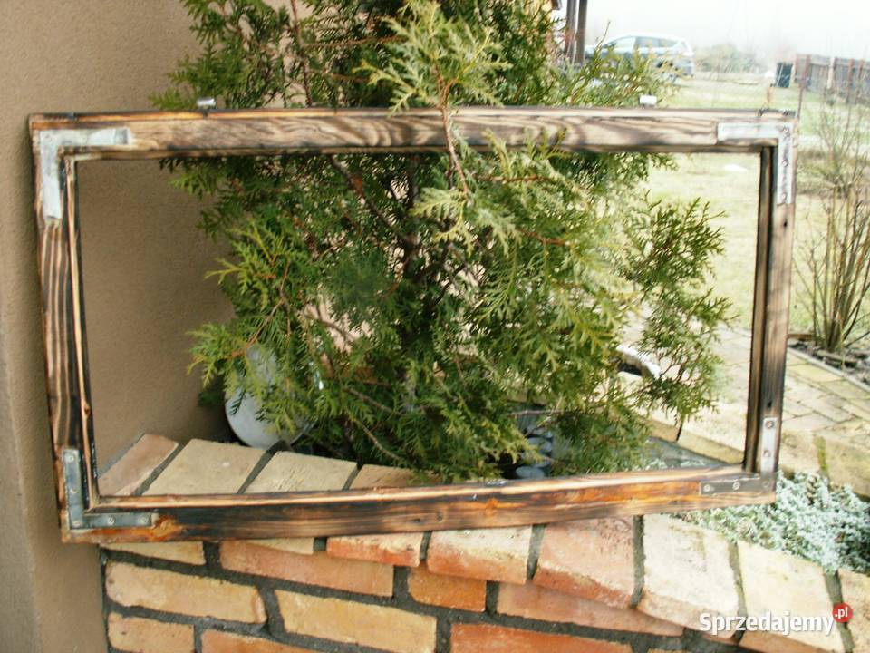 Okno rama loft na lustro aranżację zdjęcie 51x94